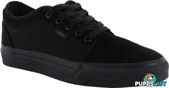 GENUINE VANS CHUKKA LOW BLACK SEUDE LEATHER SHOES SIZE KIDS 2