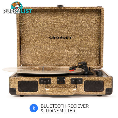 Crosley Cruiser Gold 100th Anniversary - Bluetooth Portable Turntable - 710244250733 - Crosley - 710244250733