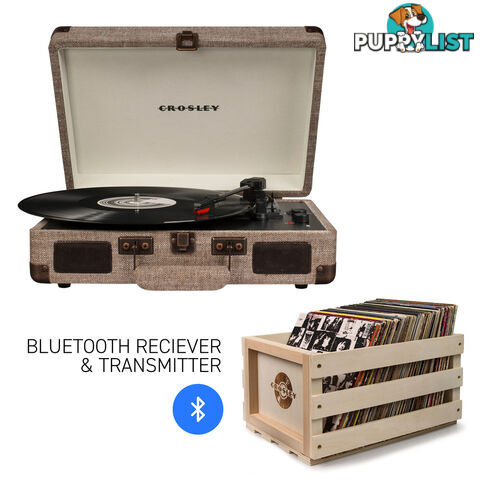 Crosley Cruiser Havana - Bluetooth Turntable & Record Storage Crate - 2080221203518 - Crosley - 2080221203518