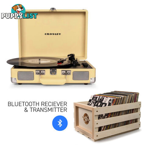 Crosley Cruiser Fawn - Bluetooth Turntable & Record Storage Crate - 2080221203495 - Crosley - 2080221203495