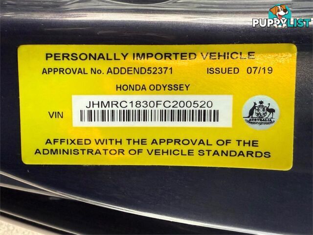 2015 HONDA ODYSSEY VTI-L RC MY16 WAGON