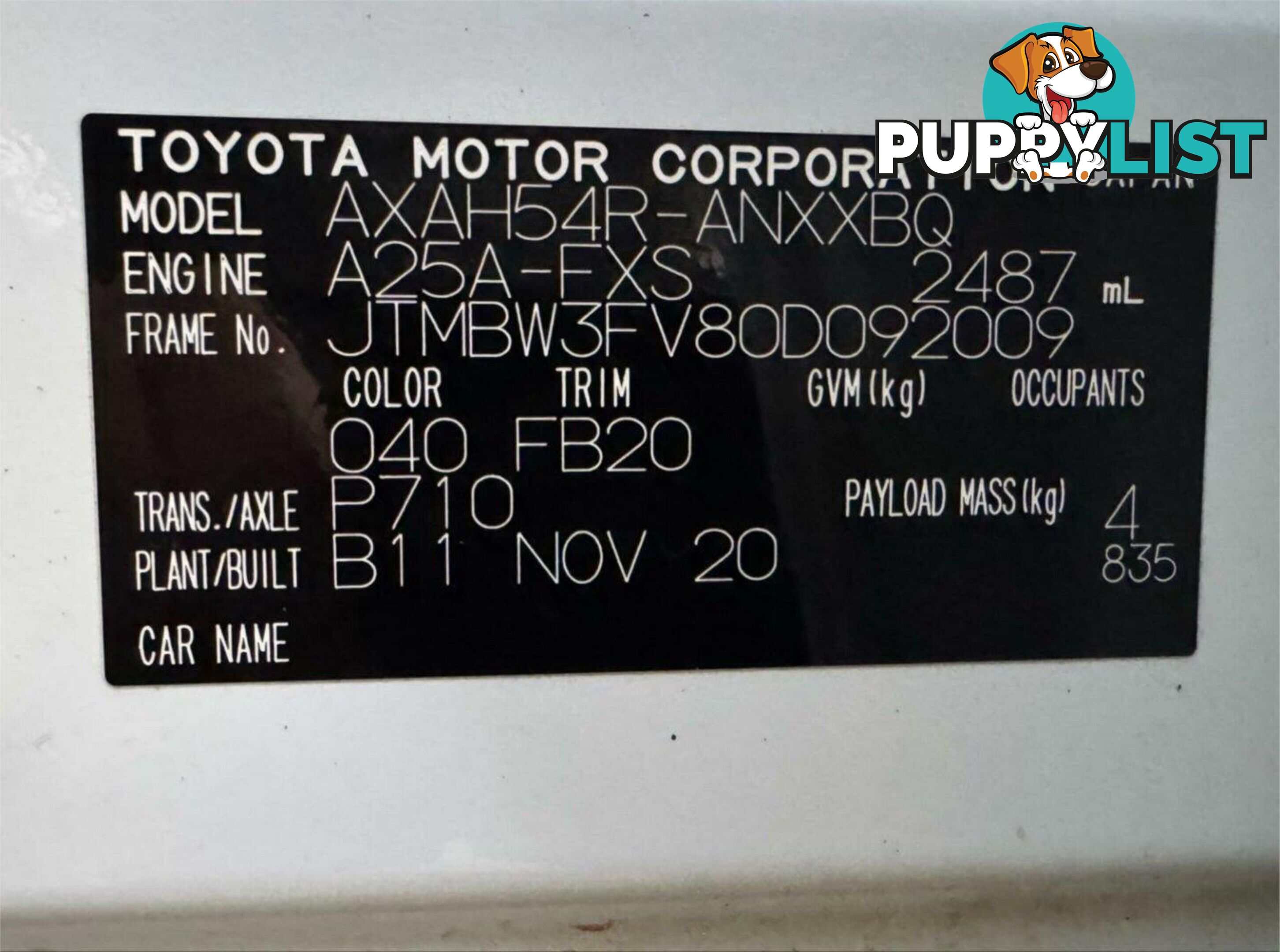 2020 TOYOTA RAV4 GX (AWD) HYBRID AXAH54R SUV
