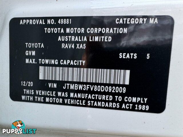 2020 TOYOTA RAV4 GX (AWD) HYBRID AXAH54R SUV