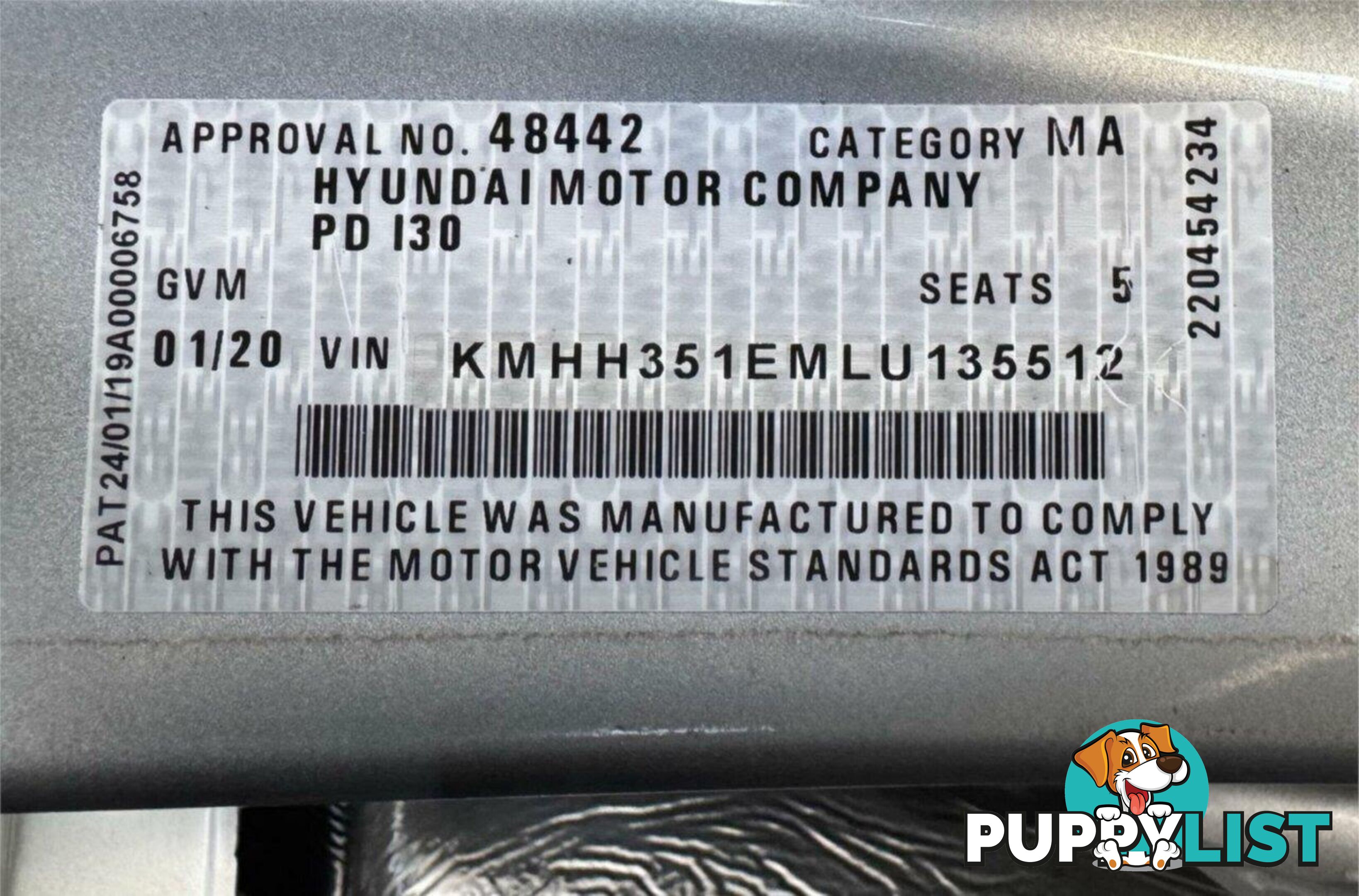 2020 HYUNDAI I30 ACTIVE PD2 MY20 HATCHBACK