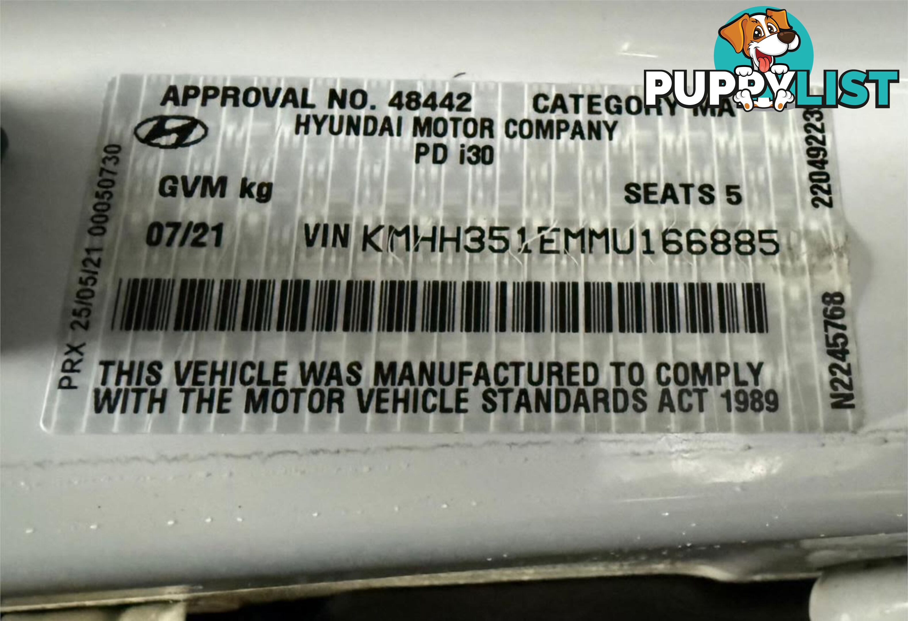2021 HYUNDAI I30  PD.V4 MY21 HATCHBACK