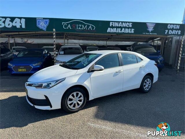 2017 TOYOTA COROLLA ASCENT ZRE172R SEDAN, 4 DOORS, 5 SEATS