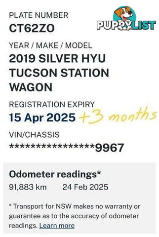 2019 HYUNDAI TUCSON GO (FWD) TL3 MY19 SUV