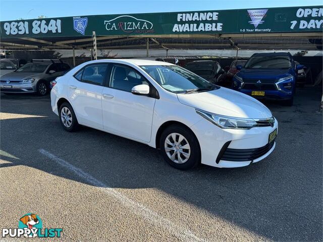 2017 TOYOTA COROLLA ASCENT ZRE172R SEDAN, 4 DOORS, 5 SEATS