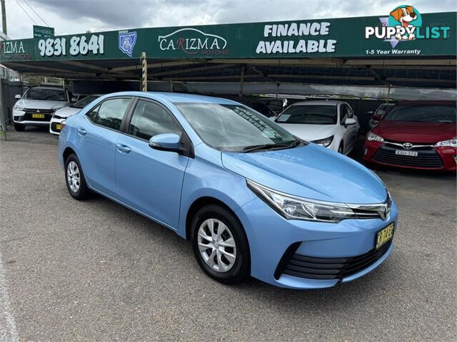 2018 TOYOTA COROLLA ASCENT ZRE172R MY17 SEDAN, 4 DOORS, 5 SEATS