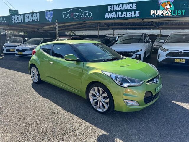 2012 HYUNDAI VELOSTER  FS MY13 HATCH, 3 DOORS, 4 SEATS