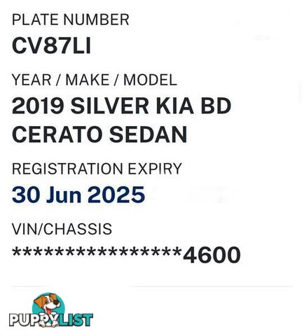 2019 KIA CERATO S SAFETY PACK BD MY20 SEDAN