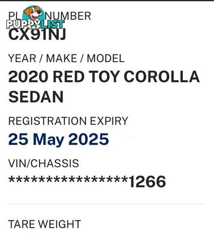 2020 TOYOTA COROLLA ASCENT SPORT (HYBRID) ZWE211R HATCHBACK