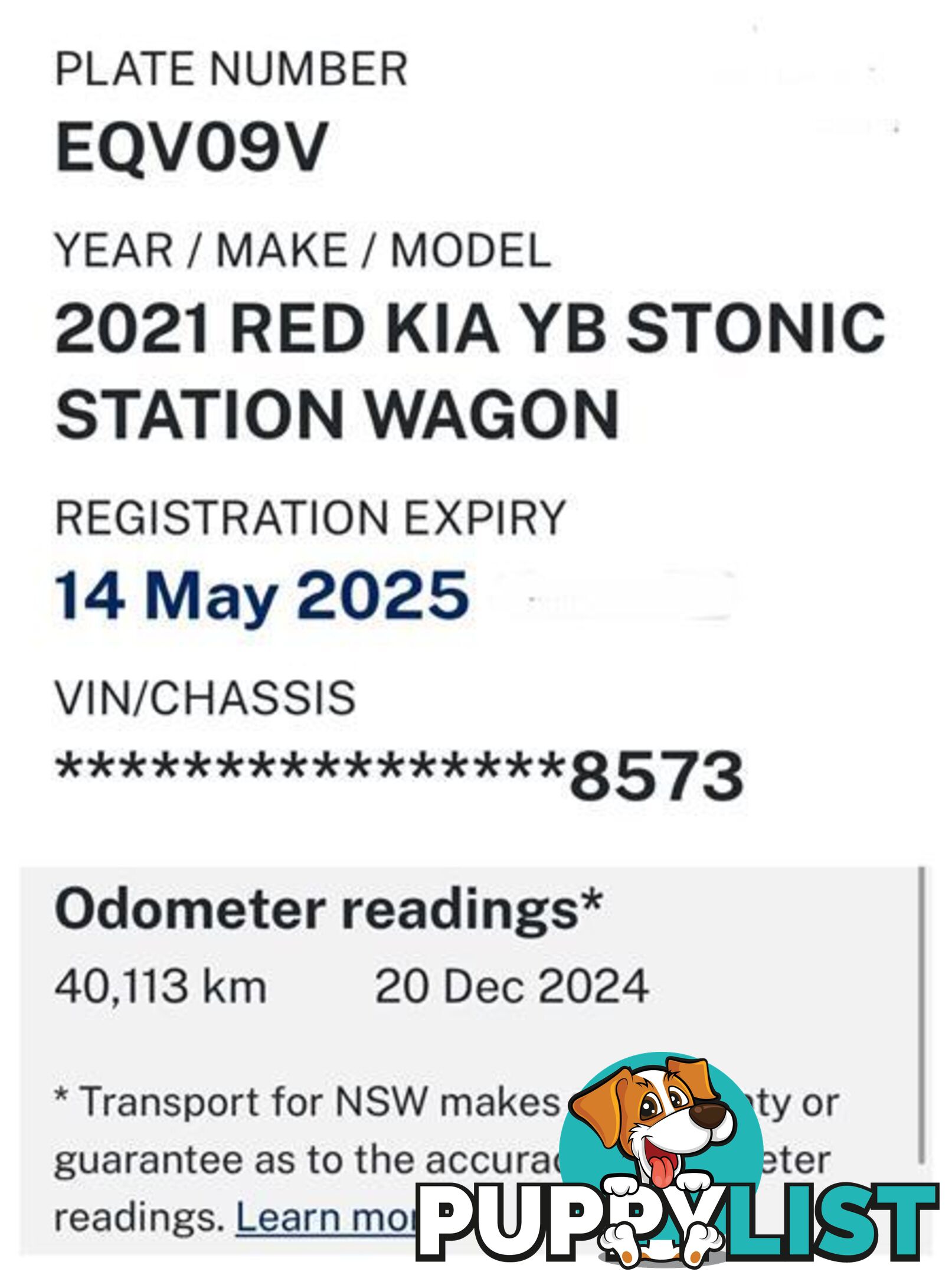 2021 KIA STONIC S YB MY22 SUV