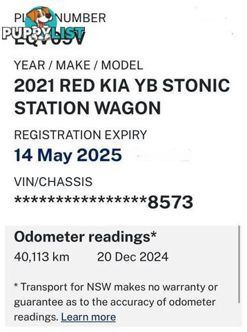 2021 KIA STONIC S YB MY22 SUV