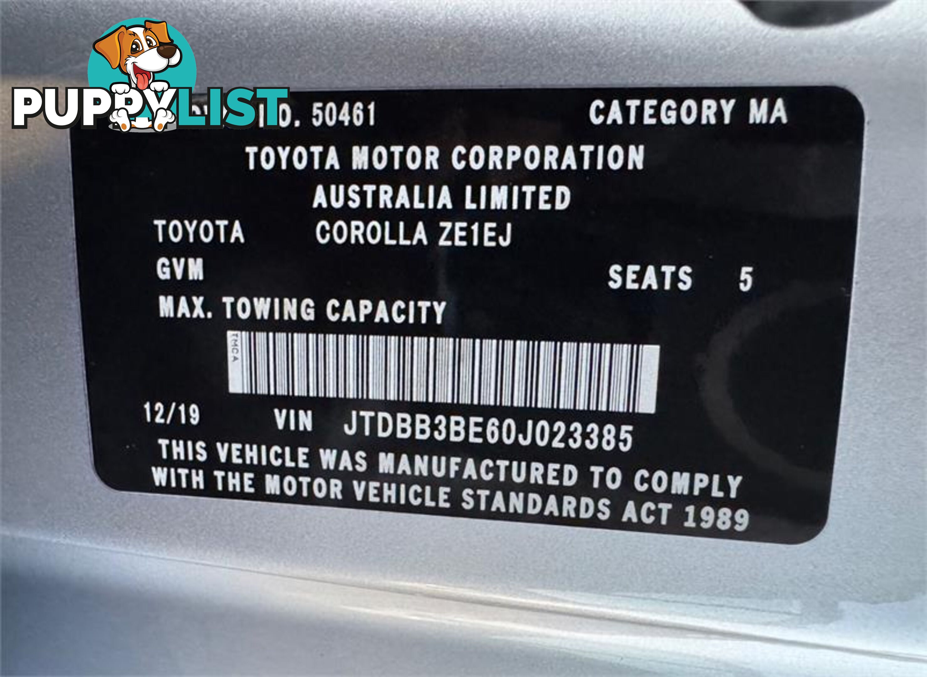 2019 TOYOTA COROLLA ASCENT SPORT (HYBRID) ZWE211R SEDAN