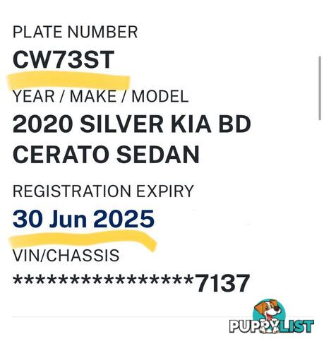 2020 KIA CERATO S BD MY20 SEDAN