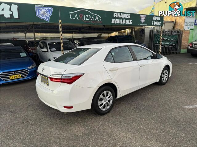2017 TOYOTA COROLLA ASCENT ZRE172R MY17 SEDAN