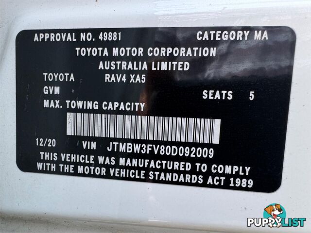 2020 TOYOTA RAV4 GX (AWD) HYBRID AXAH54R SUV