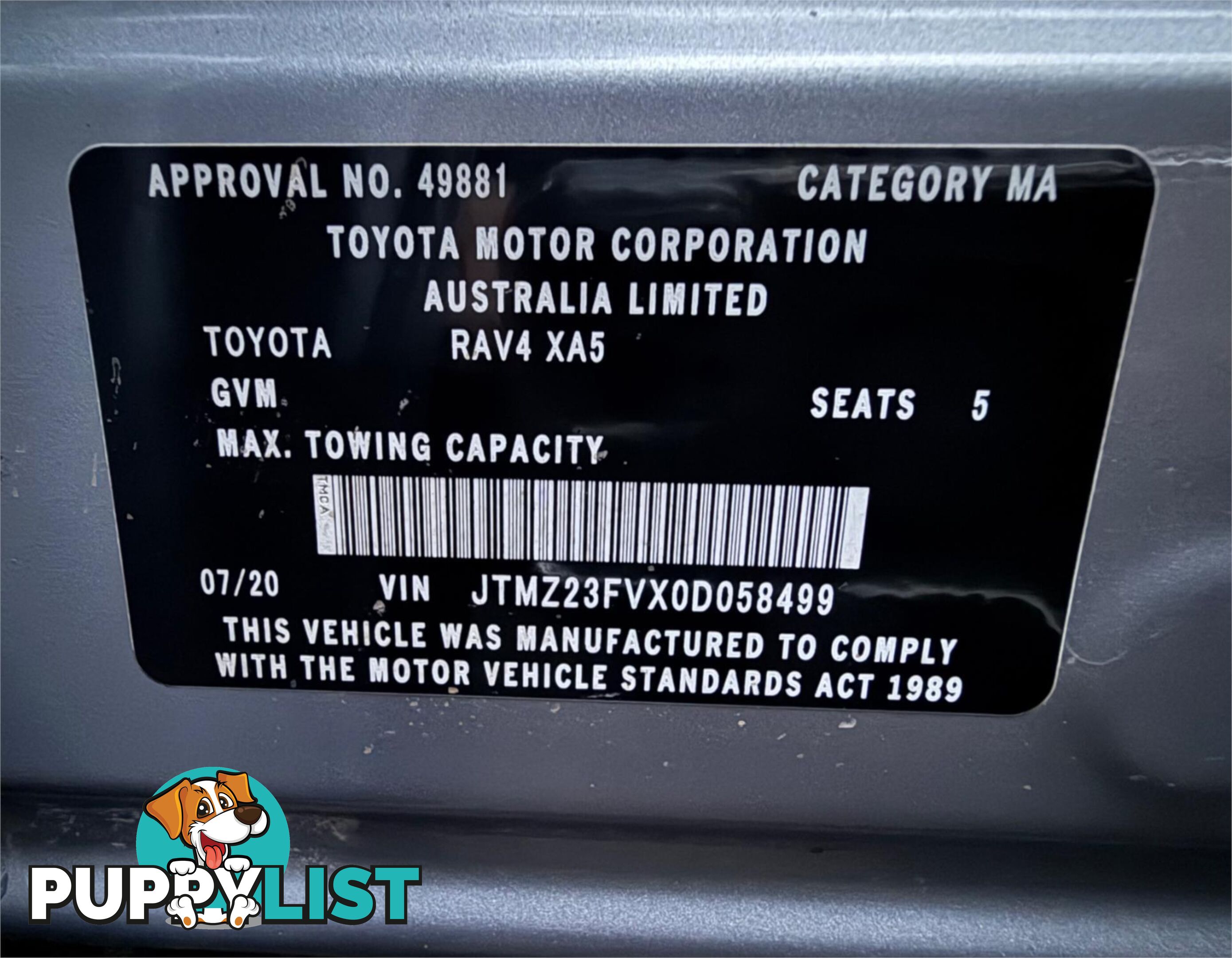 2020 TOYOTA RAV4 GX 2WD HYBRID (NAV) AXAH52R SUV