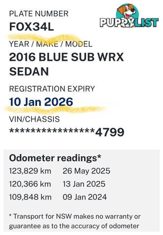 2016 SUBARU WRX STI MY17 SEDAN
