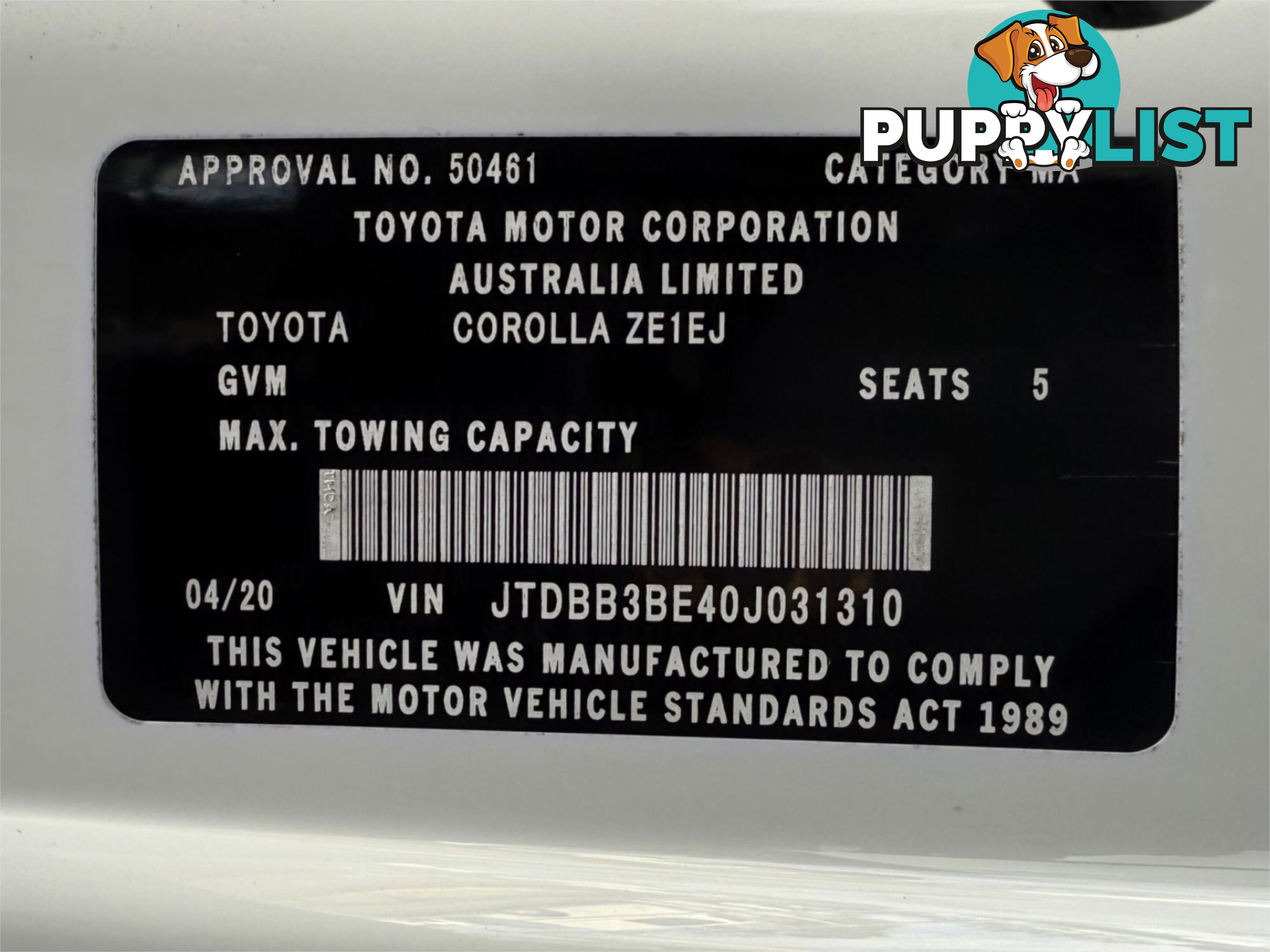 2020 TOYOTA COROLLA ASCENT SPORT (HYBRID) ZWE211R SEDAN