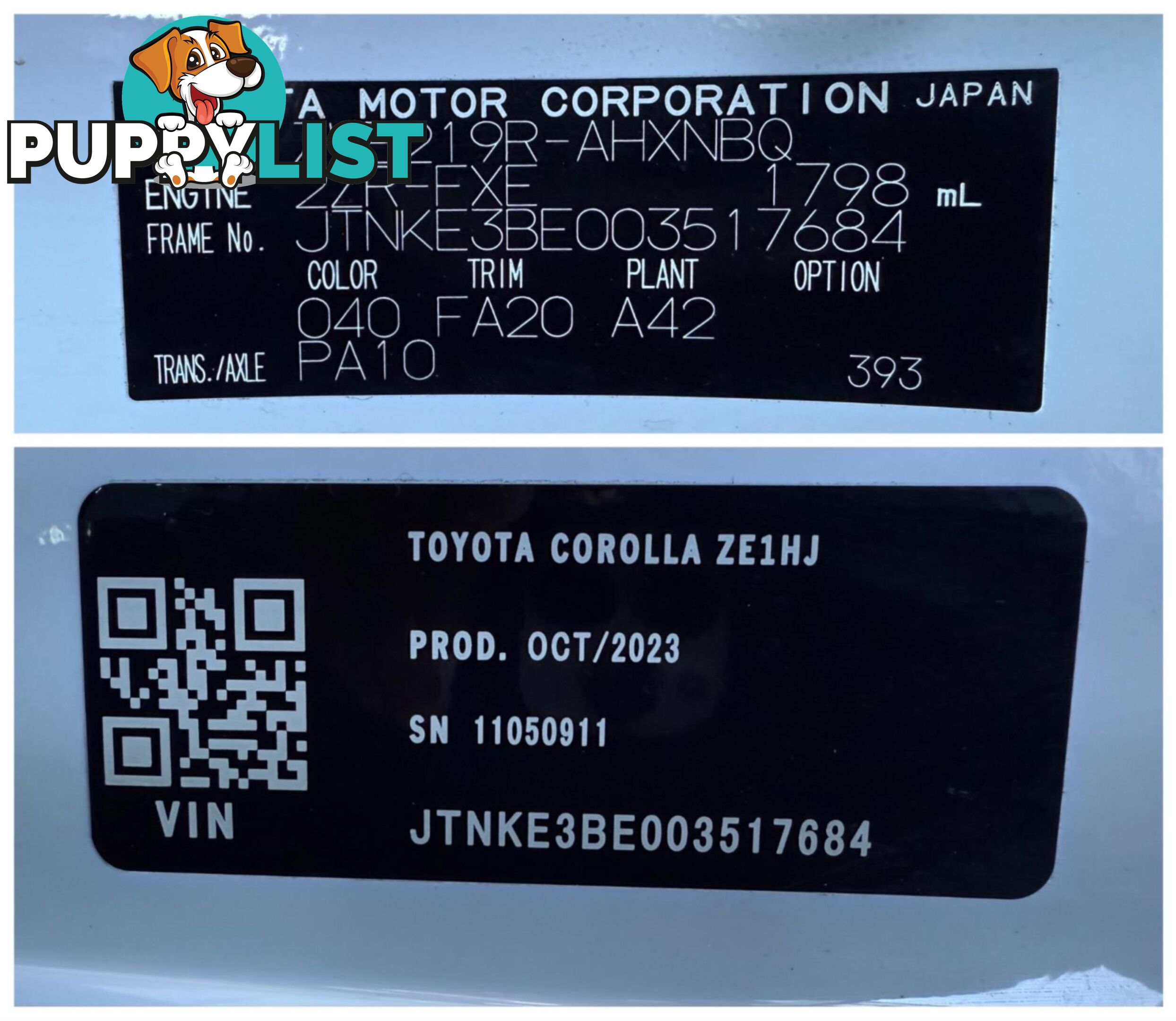 2023 TOYOTA COROLLA ASCENT SPORT HYBRID ZWE219R HATCHBACK