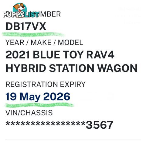2021 TOYOTA RAV4 CRUISER (AWD) HYBRID AXAH54R SUV