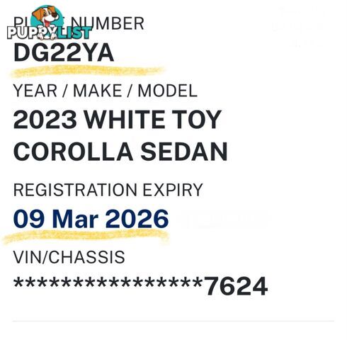 2023 TOYOTA COROLLA ASCENT SPORT MZEA12R SEDAN