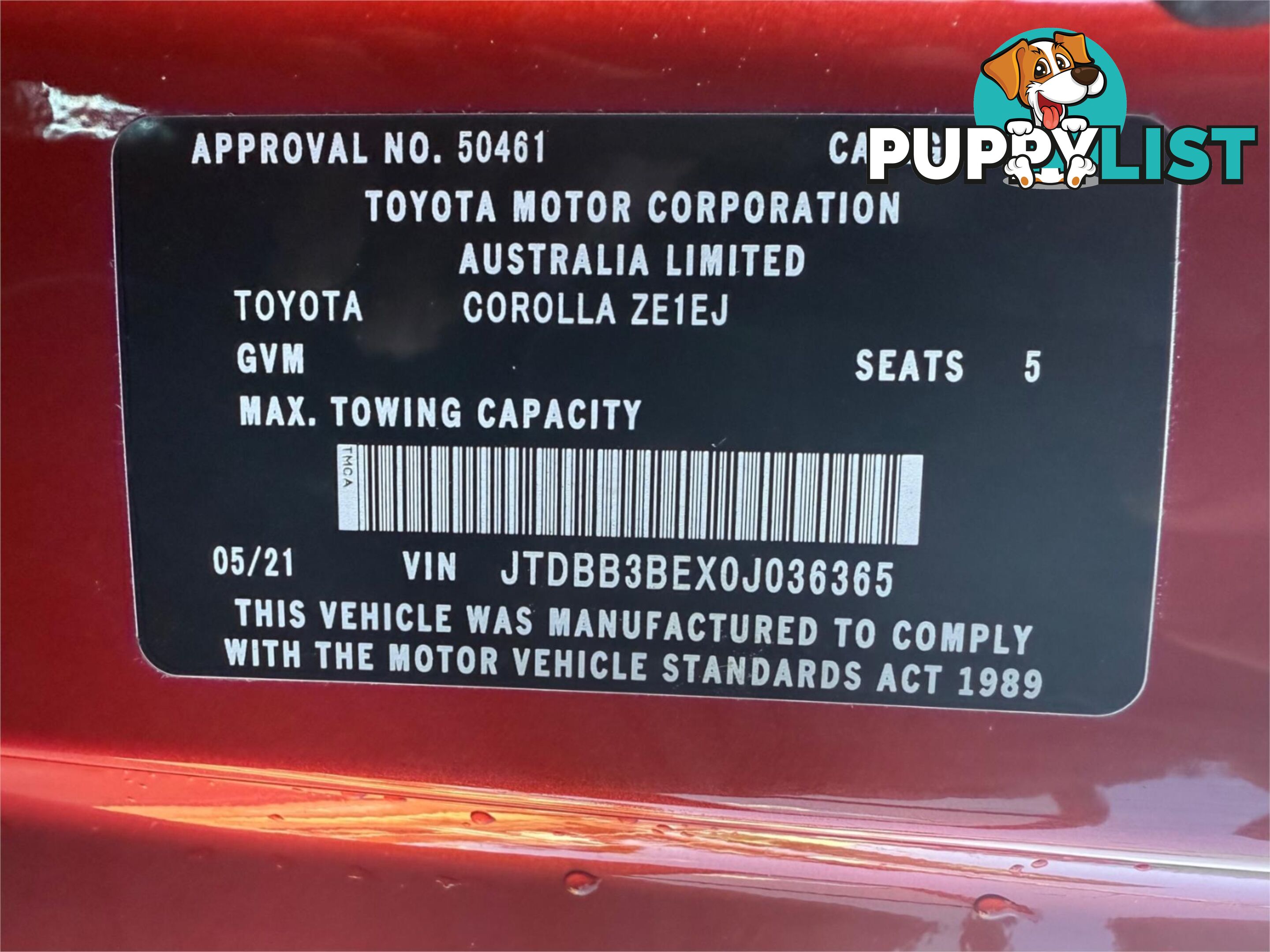 2021 TOYOTA COROLLA ASCENT SPORT (HYBRID) ZWE211R SEDAN
