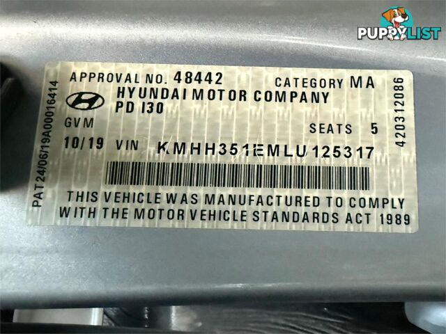 2019 HYUNDAI I30 ACTIVE PD2 MY20 HATCHBACK