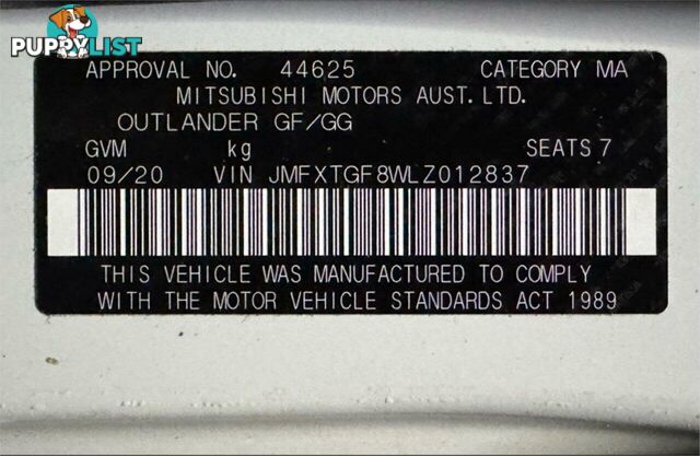 2020 MITSUBISHI OUTLANDER LS 7 SEAT (2WD) ZL MY21 SUV