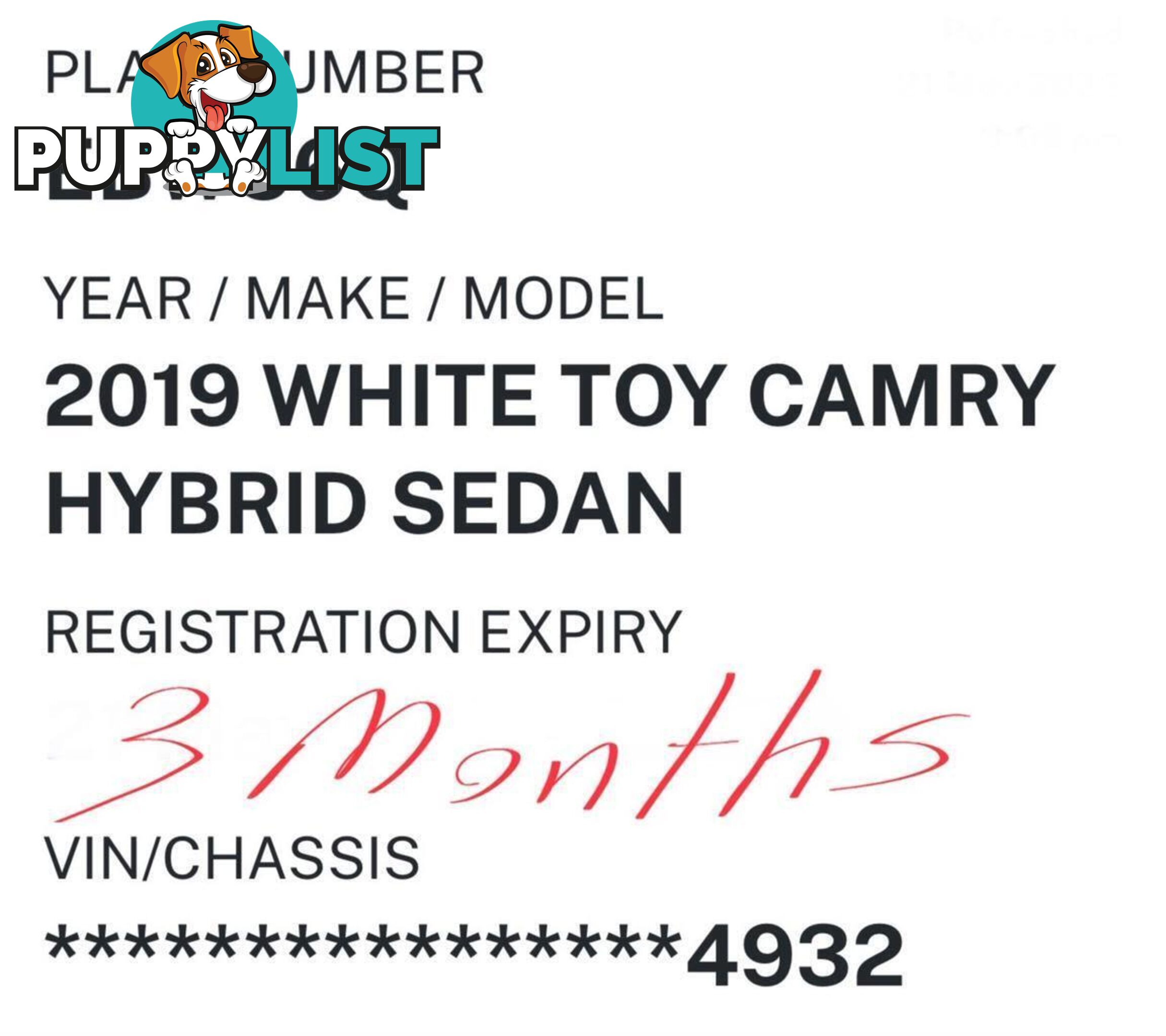 2019 TOYOTA CAMRY ASCENT (HYBRID) AXVH71R MY19 SEDAN