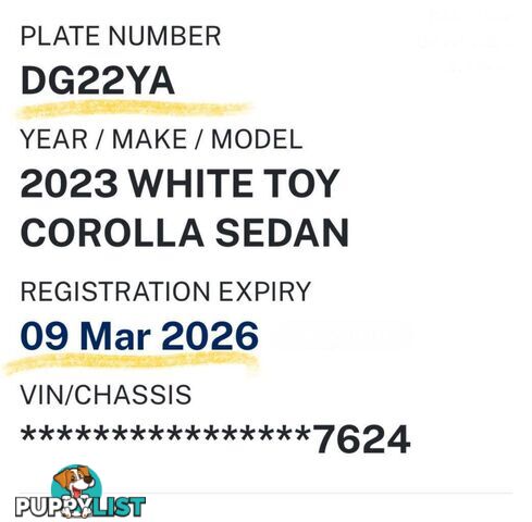 2023 TOYOTA COROLLA  ASCENT SPORT MZEA12R 4D SEDAN