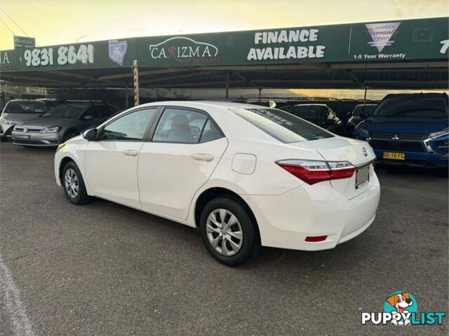 2017 TOYOTA COROLLA ASCENT ZRE172R MY17 SEDAN