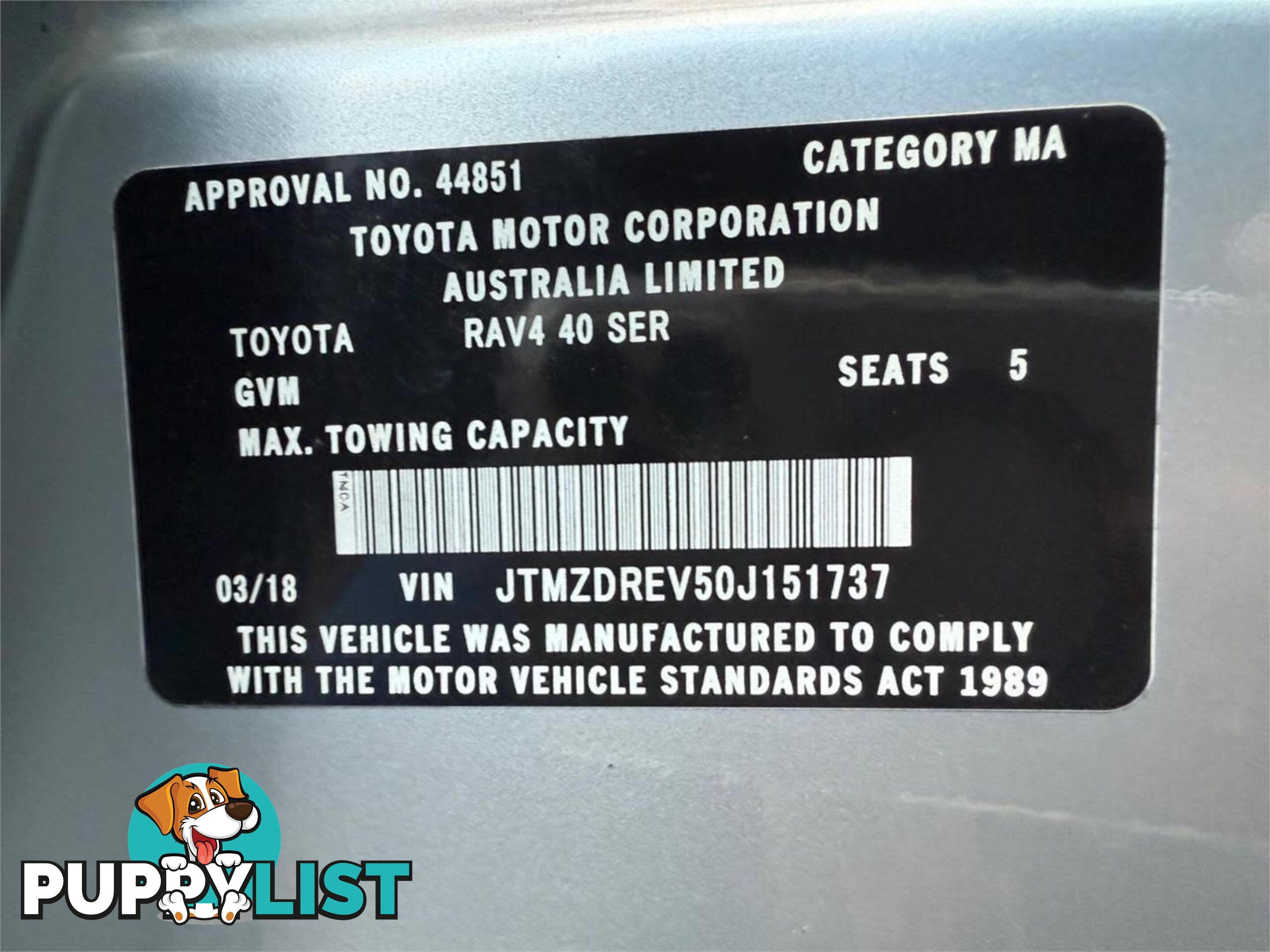 2018 TOYOTA RAV4 GX (2WD) ZSA42R MY18 SUV
