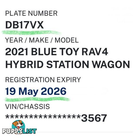 2021 TOYOTA RAV4 CRUISER (AWD) HYBRID AXAH54R SUV