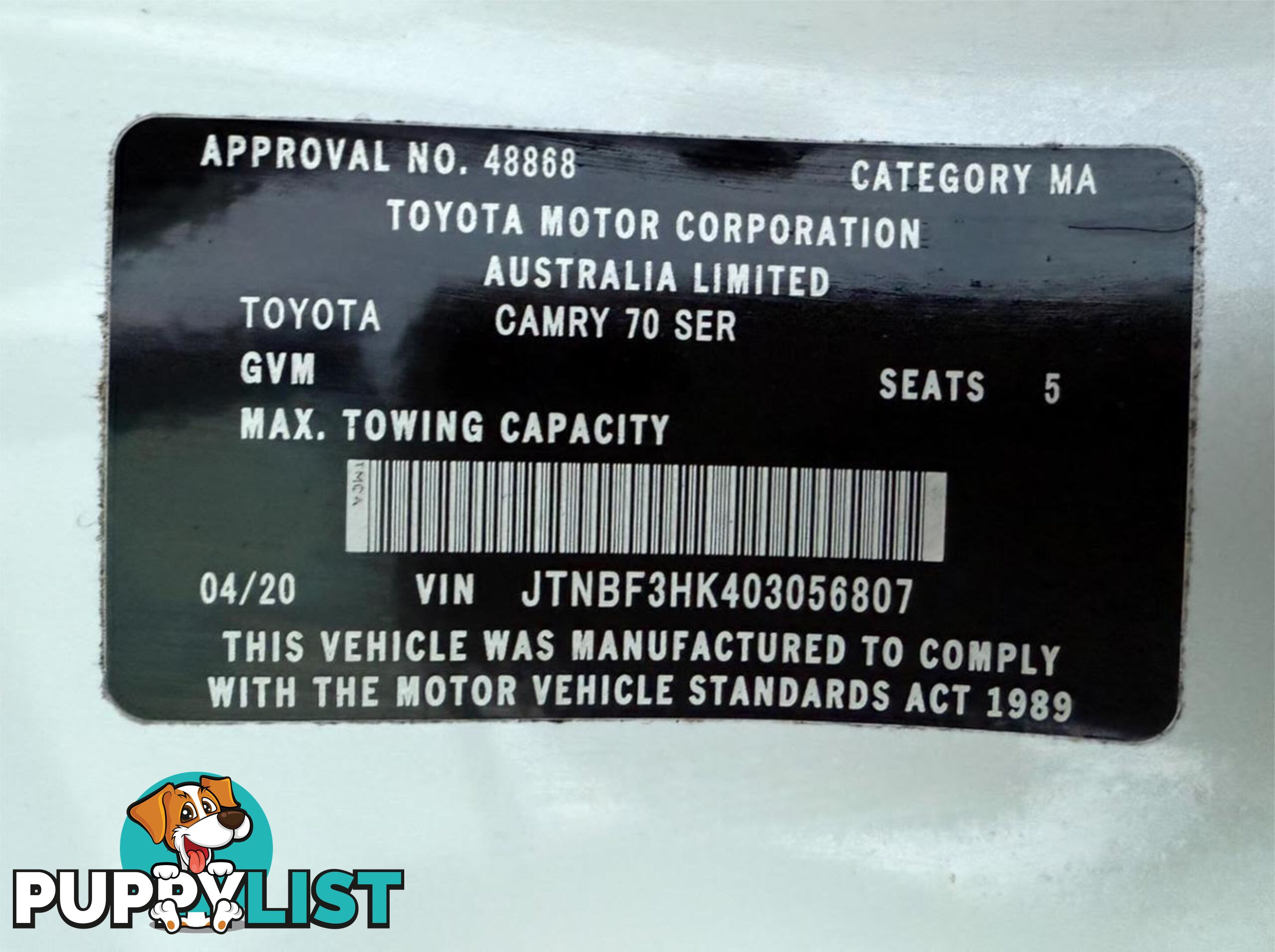 2020 TOYOTA CAMRY ASCENT ASV70R SEDAN