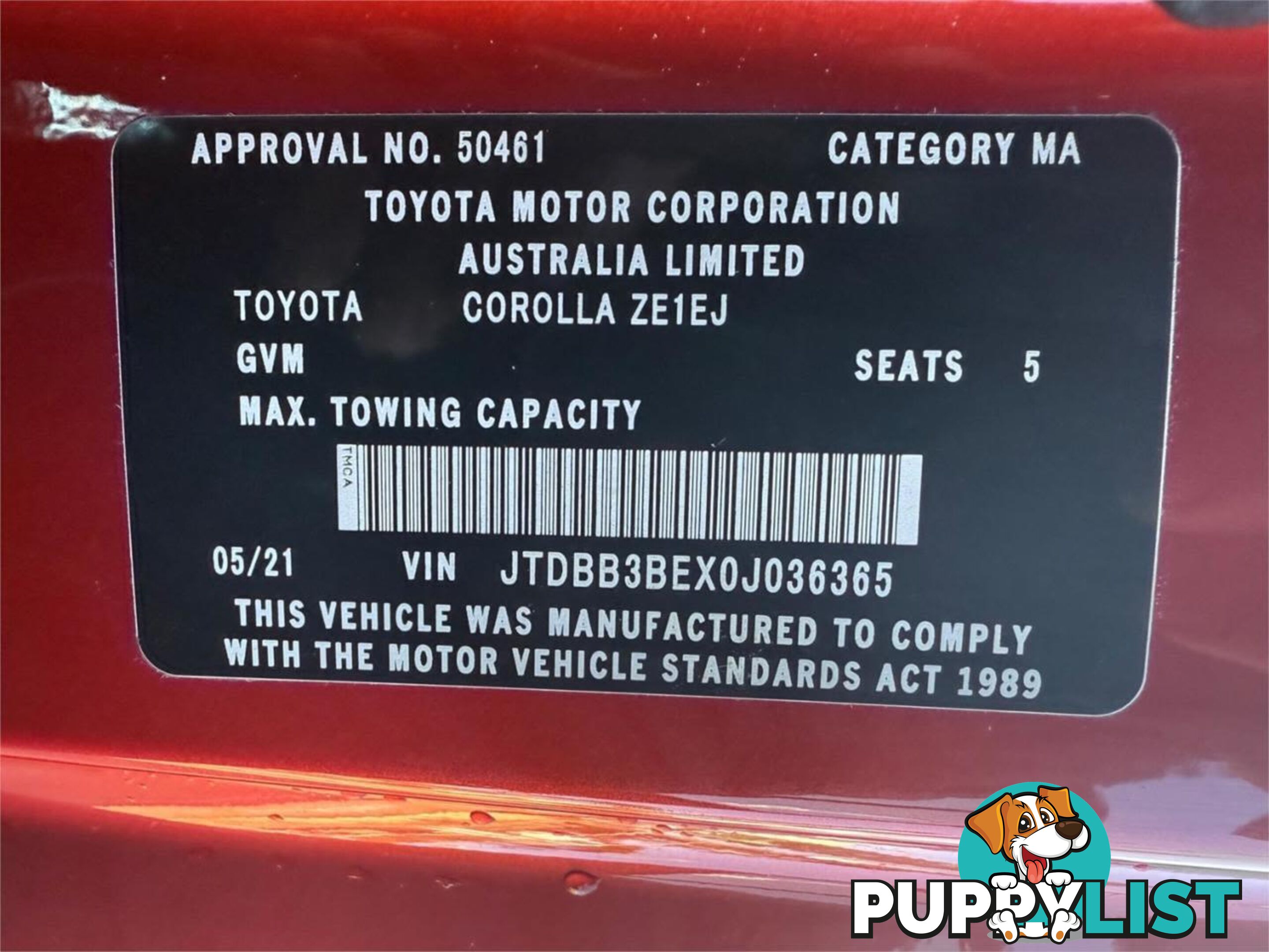 2021 TOYOTA COROLLA ASCENT SPORT (HYBRID) ZWE211R SEDAN