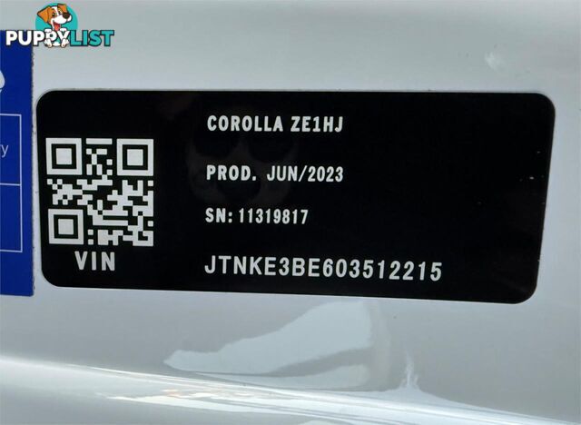 2023 TOYOTA COROLLA ASCENT SPORT HYBRID ZWE219R HATCHBACK