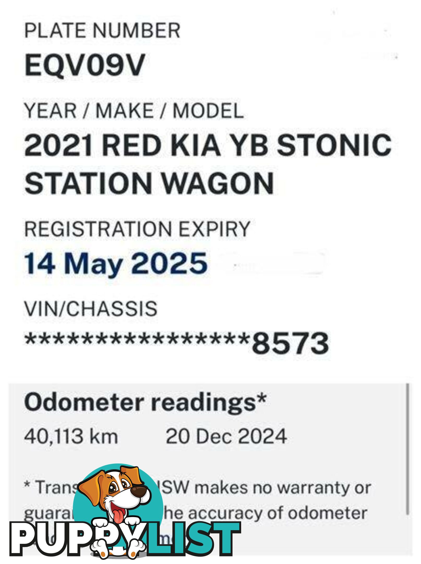 2021 KIA STONIC S YB MY22 SUV