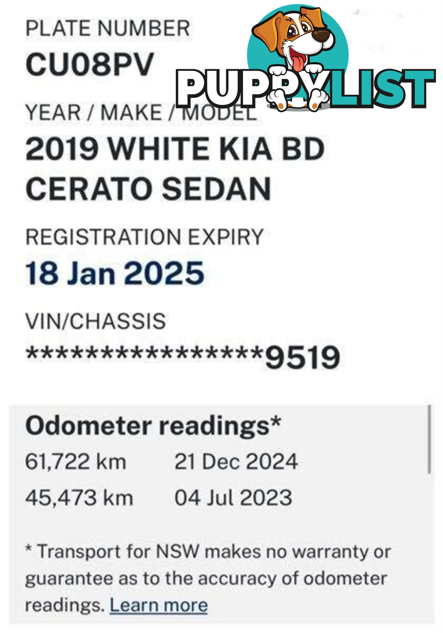 2019 KIA CERATO S SAFETY PACK BD MY19 HATCHBACK