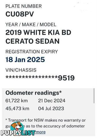 2019 KIA CERATO S SAFETY PACK BD MY19 HATCHBACK