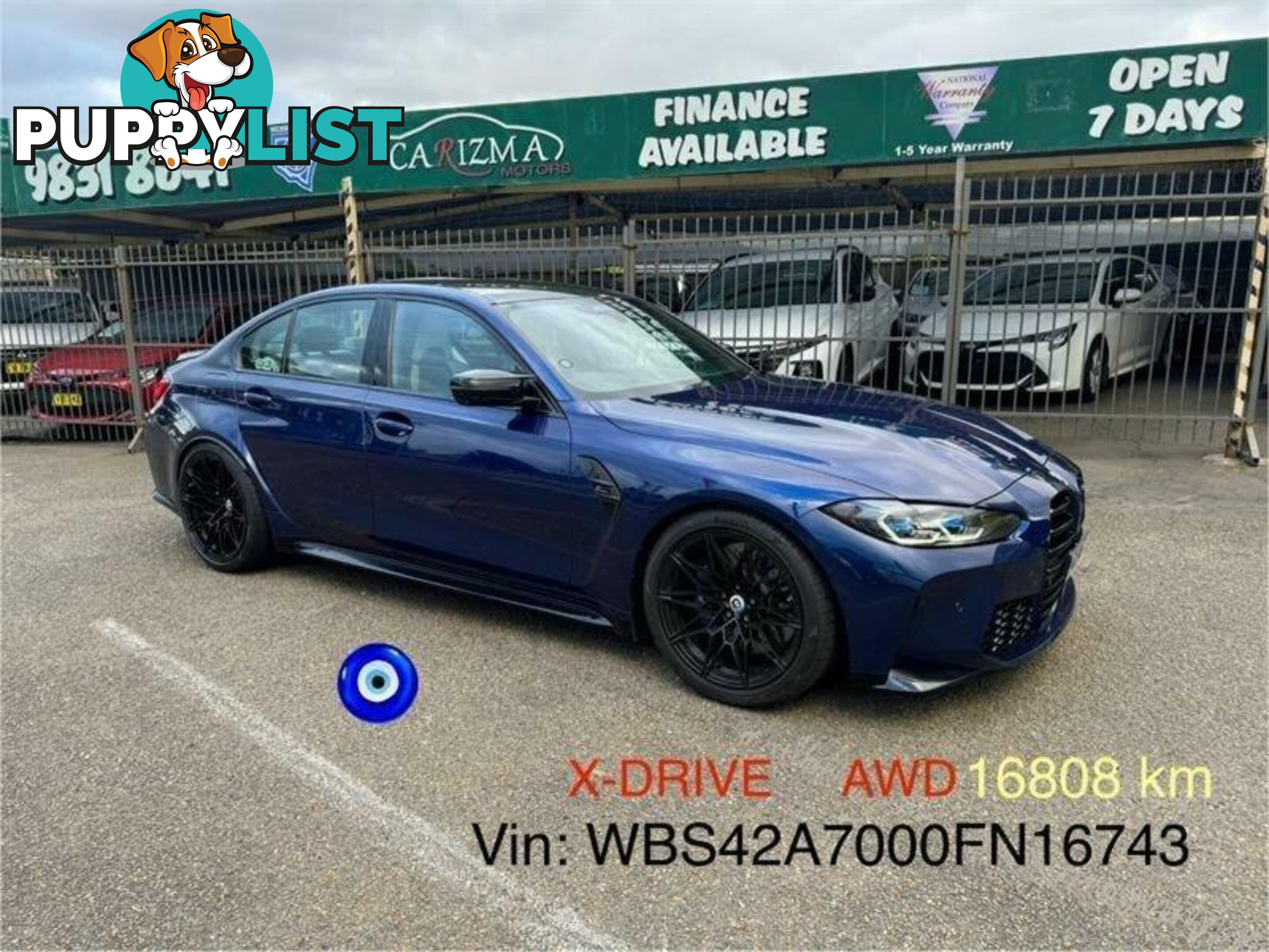 2022 BMW M3 COMPETITION M XDRIVE G80 SEDAN, 4 DOORS, 5 SEATS