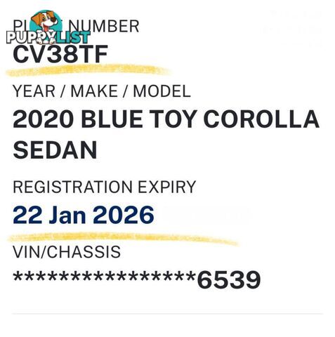 2020 TOYOTA COROLLA ASCENT SPORT (HYBRID) ZWE211R HATCHBACK