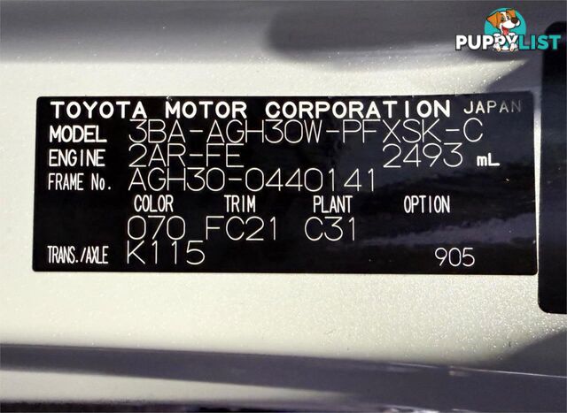 2023 TOYOTA ALPHARD S (HYBRID) AYH30W WAGON