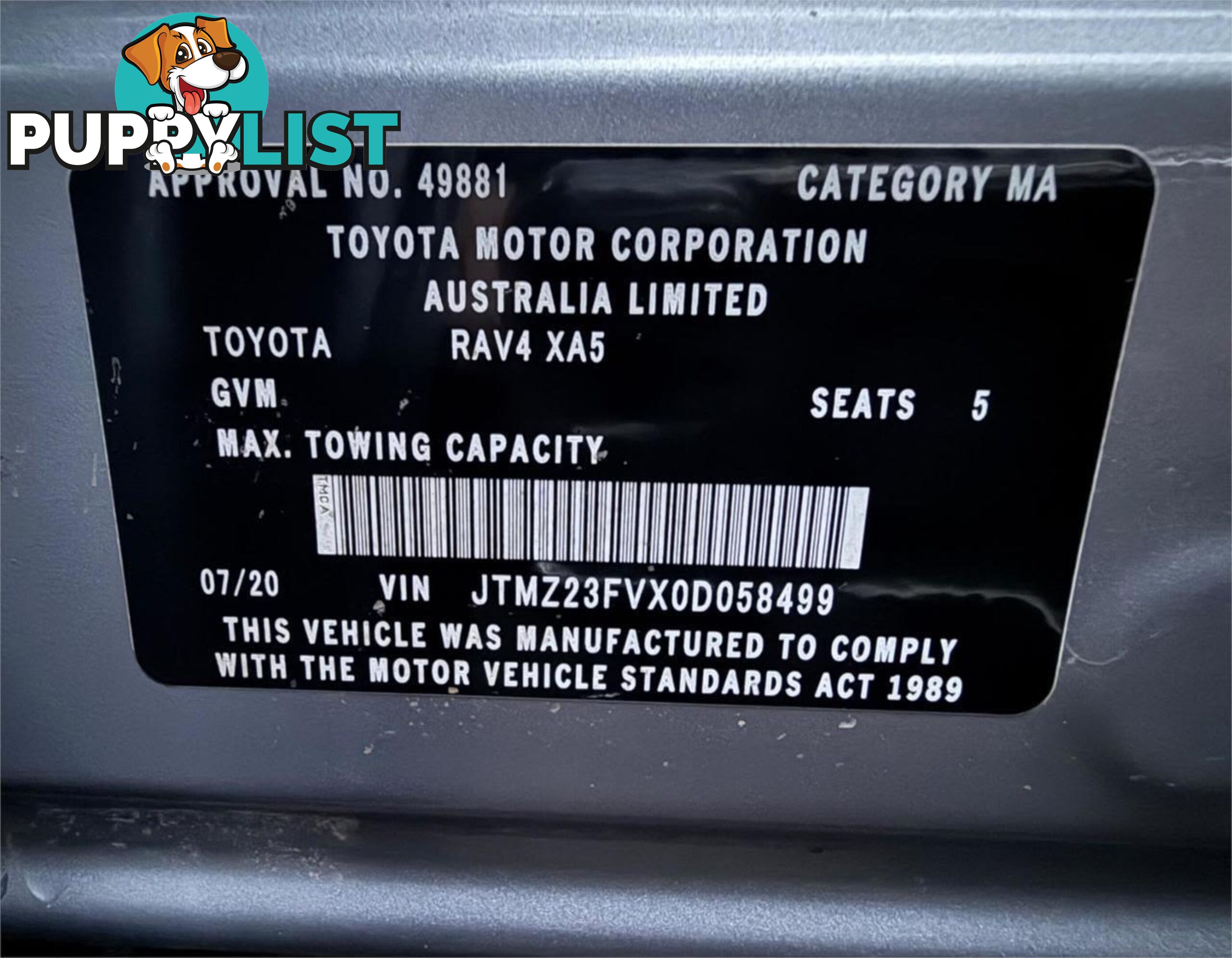 2020 TOYOTA RAV4 GX 2WD HYBRID (NAV) AXAH52R SUV