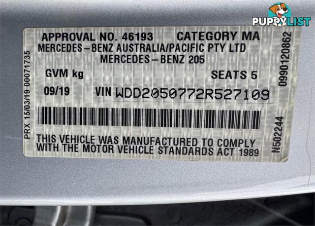 2019 MERCEDES-BENZ C200  W205 MY20 SEDAN