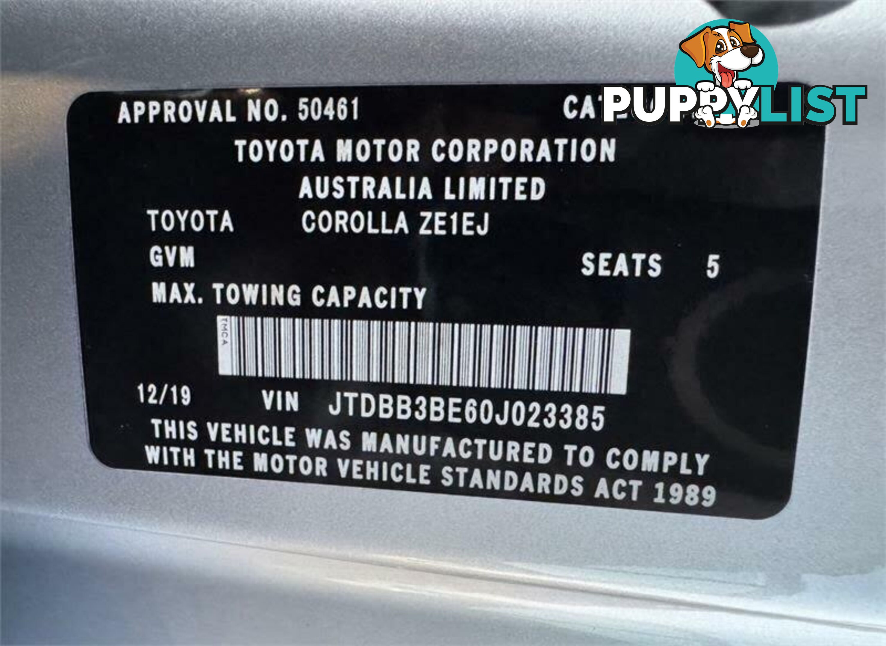2019 TOYOTA COROLLA ASCENT SPORT (HYBRID) ZWE211R SEDAN