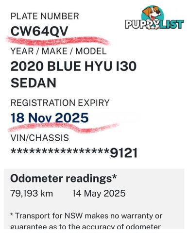 2020 HYUNDAI I30 GO PD.3 MY20 HATCHBACK