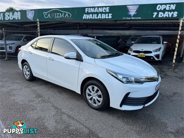 2018 TOYOTA COROLLA ASCENT ZRE172R MY17 SEDAN